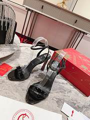 Christian Louboutin heeled sandals in black patent leather 10 cm - 6