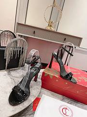 Christian Louboutin heeled sandals in black patent leather 10 cm - 3