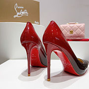Christian Louboutin Kate pump in red and black ombré patent leather 10.5cm - 6