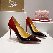 Christian Louboutin Kate pump in red and black ombré patent leather 10.5cm - 5