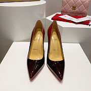 Christian Louboutin Kate pump in red and black ombré patent leather 10.5cm - 3