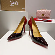 Christian Louboutin Kate pump in red and black ombré patent leather 10.5cm - 2