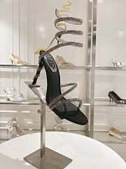  Rene Caovilla Cleo crystal-embellished velvet sandals 9.5 cm - 6