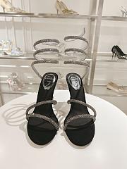  Rene Caovilla Cleo crystal-embellished velvet sandals 9.5 cm - 5