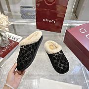 New Sol GG Horsebit suede slippers in black - 6
