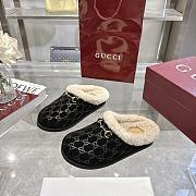 New Sol GG Horsebit suede slippers in black - 5