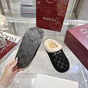 New Sol GG Horsebit suede slippers in black - 3