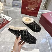 New Sol GG Horsebit suede slippers in black - 2