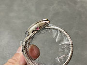Serpenti Tubogas single spiral watch in stainless steel case and bracelet with silver 101828 - 6
