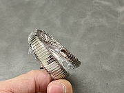 Serpenti Tubogas single spiral watch in stainless steel case and bracelet with silver 101828 - 4