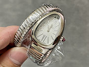 Serpenti Tubogas single spiral watch in stainless steel case and bracelet with silver 101828 - 2