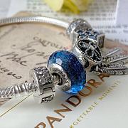 Pandora Moments sterling silver snake chain charm bracelet with charms - 4