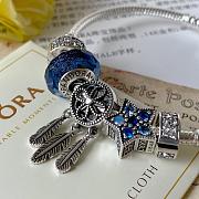 Pandora Moments sterling silver snake chain charm bracelet with charms - 3