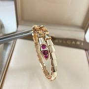  Bulgari Serpenti rubellite diamond 18k rose gold bracelet - 6