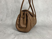  Miu Miu Matelassé Nappa Leather Shoulder Bag in Cognac brown 28X15X11cm - 6