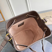 Gucci Ophidia Mini Bucket Bag in beige and brown GG Supreme canvas with brown 18.5x15x9 cm - 4