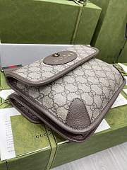 GG Supreme Monogram Web Small Neo Vintage Double Flap Messenger Bag Beige New Acero 22x16.5x4 cm - 4
