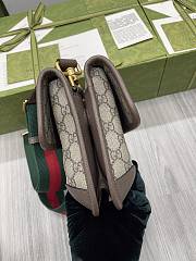 GG Supreme Monogram Web Small Neo Vintage Double Flap Messenger Bag Beige New Acero 22x16.5x4 cm - 2