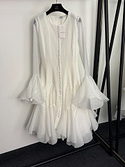 Zimmermann ruffle hem long-sleeved dress - 1