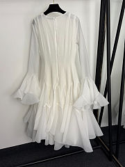 Zimmermann ruffle hem long-sleeved dress - 6