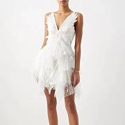 Zimmermann Rhythmic Fluted tulle mini dress in white - 1