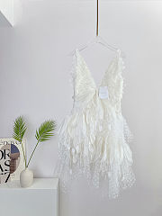 Zimmermann Rhythmic Fluted tulle mini dress in white - 6