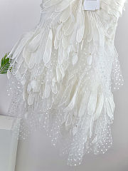 Zimmermann Rhythmic Fluted tulle mini dress in white - 4