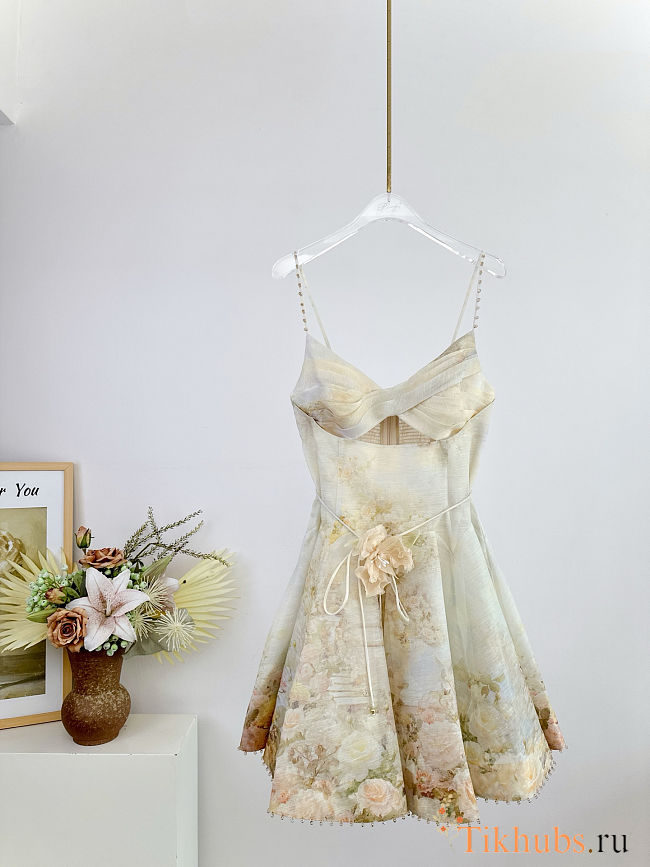 Zimmermann Memento Twist Front Mini Dress in a floral print - 1