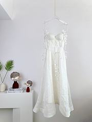 Zimmermann Natura linen and silk corset midi-dress in white - 1