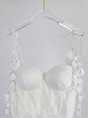 Zimmermann Natura linen and silk corset midi-dress in white - 4