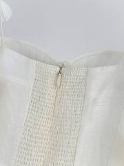 Zimmermann Natura linen and silk corset midi-dress in white - 3