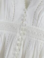 Zimmermann Devi Spliced Billow linen mini dress with crochet trim - 3