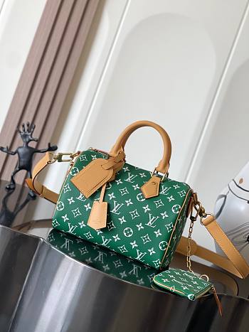 Louis Vuitton Calfskin Monogram Speedy P9 Bandouliere 25 in green M24423 25x15x15 cm