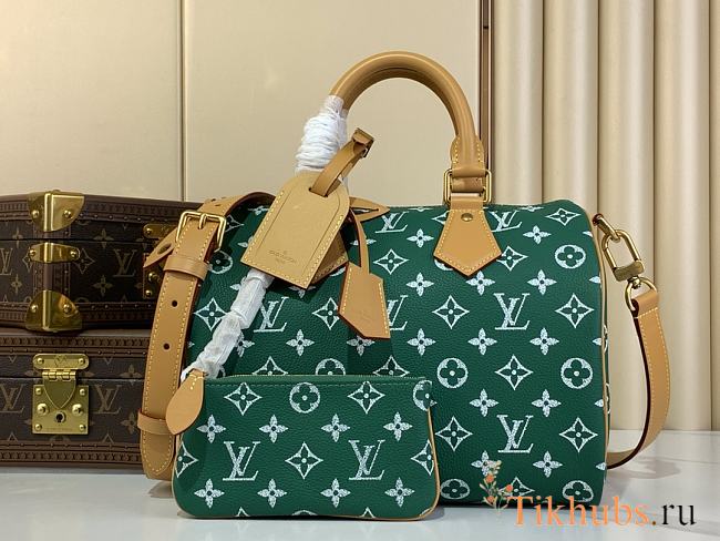 Louis Vuitton Calfskin Monogram Speedy P9 Bandouliere 30 in green M14077 - 1
