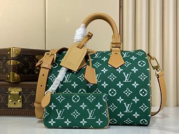 Louis Vuitton Calfskin Monogram Speedy P9 Bandouliere 30 in green M14077