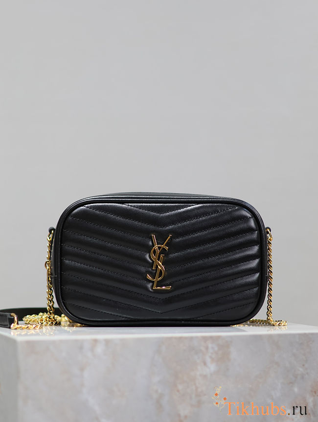Saint Laurent logo-plaque crossbody mini bag 18×10×5cm - 1