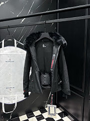 Moncler Grenoble Laplance shearling-trimmed belted GORE-TEX down jacket in black - 6