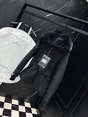 Moncler Grenoble Laplance shearling-trimmed belted GORE-TEX down jacket in black - 3