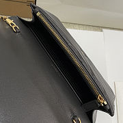 Saint Laurent Cassandre Envelope Chain Wallet in black lambskin leather 19x11.5x4cm - 2