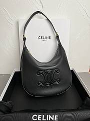Celine Medium Heloïse bag in black supple grained calfskin 30 x28.5x8 - 1
