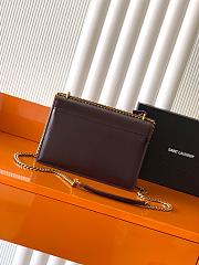  Saint Laurent Sunset Medium leather shoulder bag in a dark red 22x8x16cm - 4