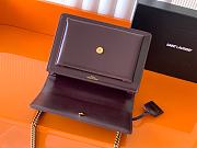 Saint Laurent Sunset Medium leather shoulder bag in a dark red 22x8x16cm - 3