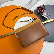Saint Laurent Sunset medium shoulder bag in brown leather and suede 22×8×16 cm - 6