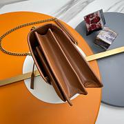 Saint Laurent Sunset medium shoulder bag in brown leather and suede 22×8×16 cm - 5