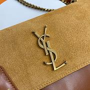 Saint Laurent Sunset medium shoulder bag in brown leather and suede 22×8×16 cm - 2