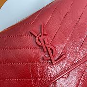 Saint Laurent Niki Baby shoulder bag in red crinkled 28-21-8cm - 2