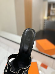 Hermès Oasis sandals in suede goatskin heel 4.5 cm - 5