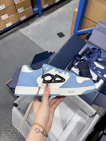 Dior B57 Dribble Lowtop Sneaker in light blue and white