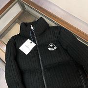 Moncler x Palm Angels Austru cable-knit wool short down jacket in black - 5