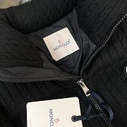 Moncler x Palm Angels Austru cable-knit wool short down jacket in black - 2